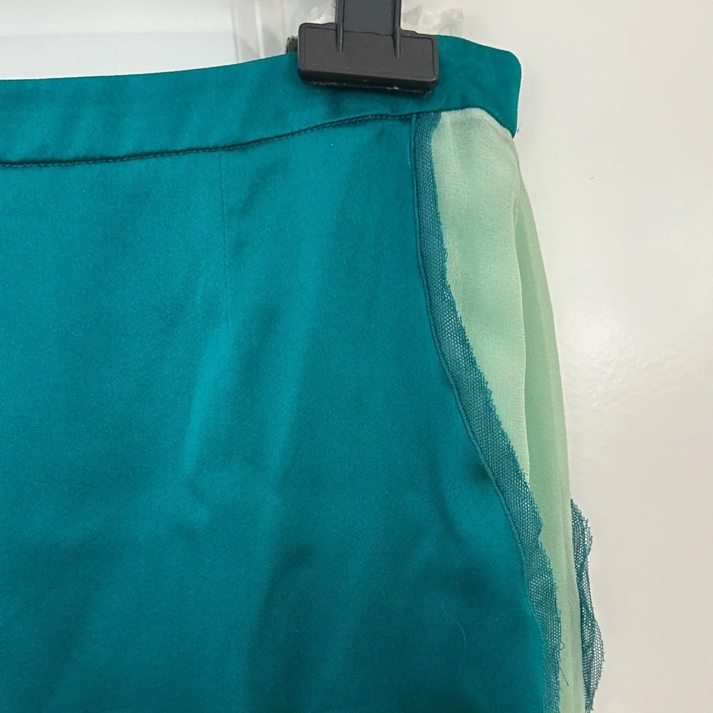 Yves Saint Laurent Teal Pencil Skirt - Picture 4 of 12